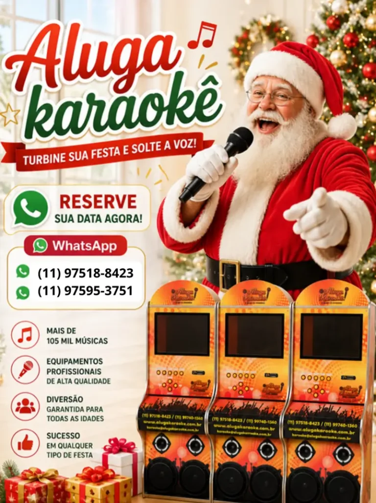 Locação de máquinas de karaokê para festas de fim de ano